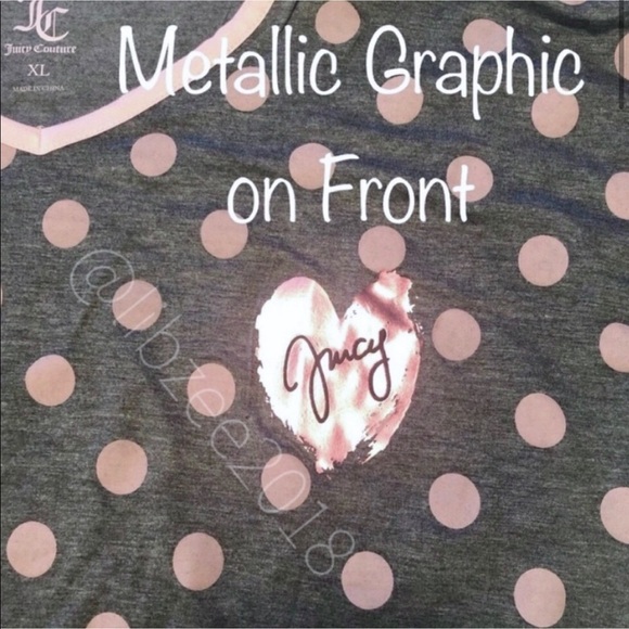 NWT Juicy Couture Summer PJ SET Pink & Gray 🩵price is firm🩵 - Picture 6 of 7